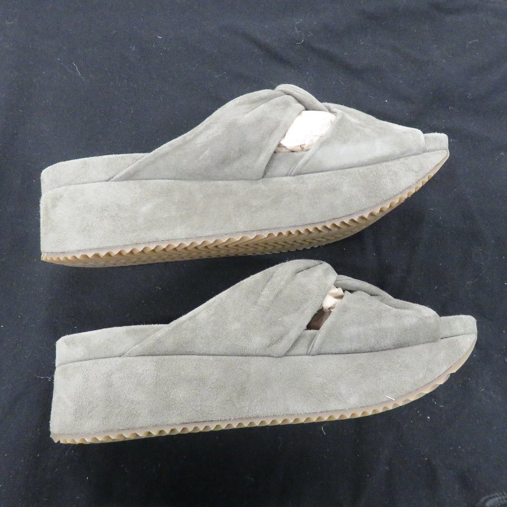 🏷️⬇️ Homers Artisan Women's Sage Suede Platform Sandals